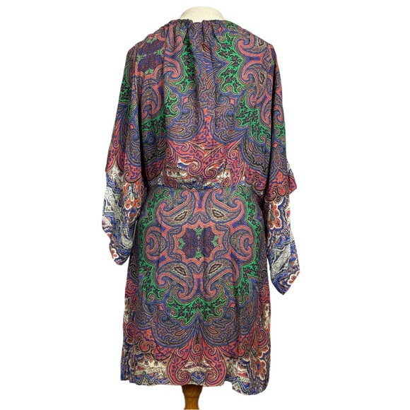 Farm Rio V-Neck Caftan Dress in Multicolor Paisley Print Size Medium - Picture 4 of 16